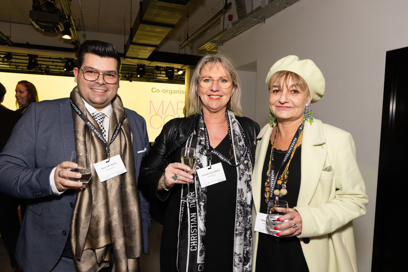 Nuno Das Neves, Christelle Kachniarz (BoConcept) and Mélanie Juredieu (Maison Moderne) at the first edition of the Brand Manager of the Year competition, which took place on 18 January 2024. Photo: Eva Krins / Maison Moderne