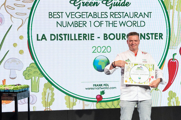 Le chef de La Distillerie, René Mathieu, récompensé par We’re Smart pour son restaurant végétal. (Photo: Kachen)