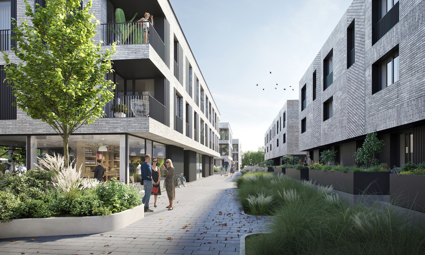 Within the buildings, there will be residential units, but also shops and offices. (Illustration: Metaform architects)