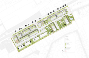 Répartition des différents programmes sur le site. (Illustration : Metaform architects)