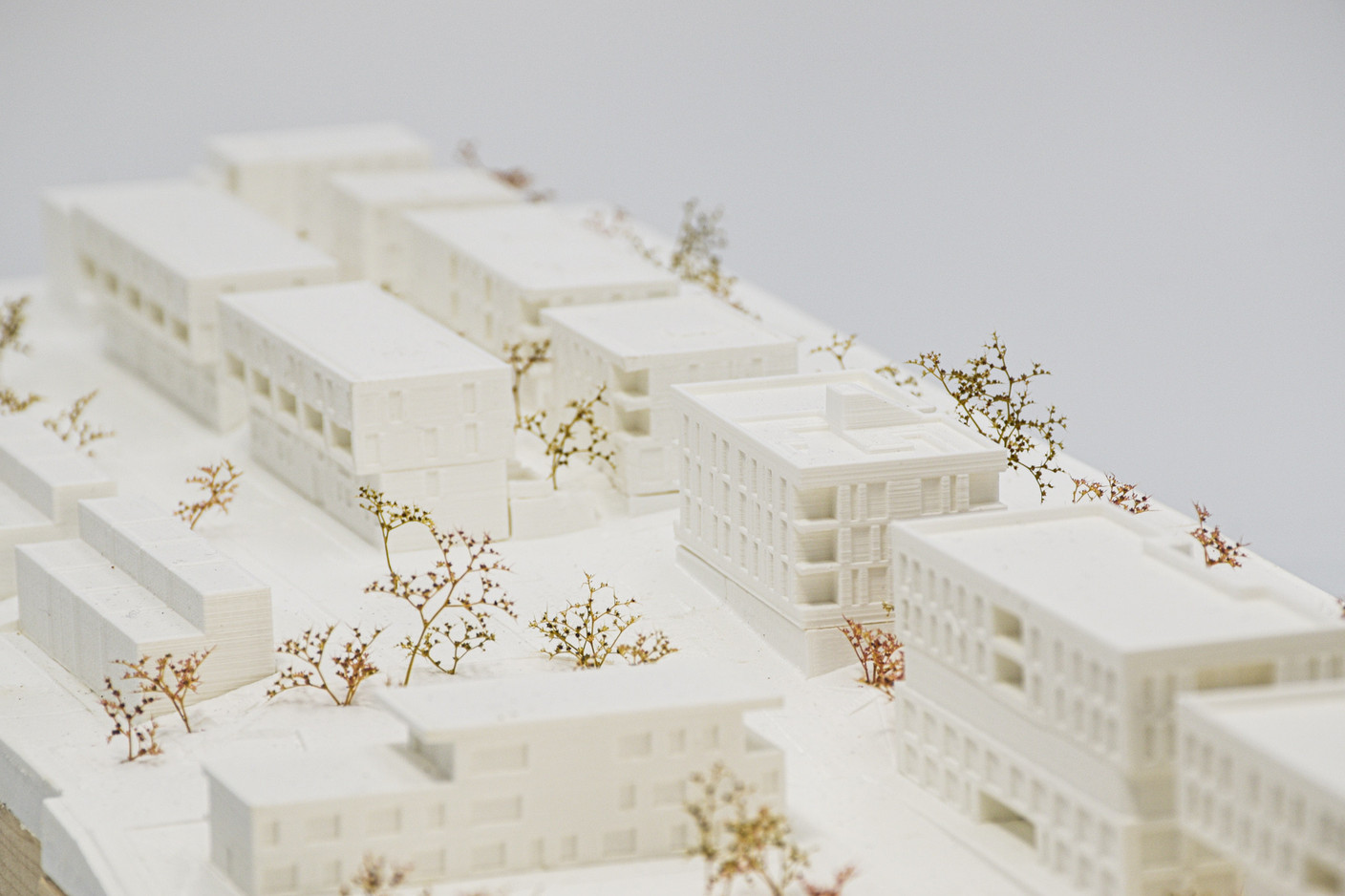 Les immeubles sont disposés sur le site selon une orientation majoritairement linéaire. (Illustration : Metaform architects)