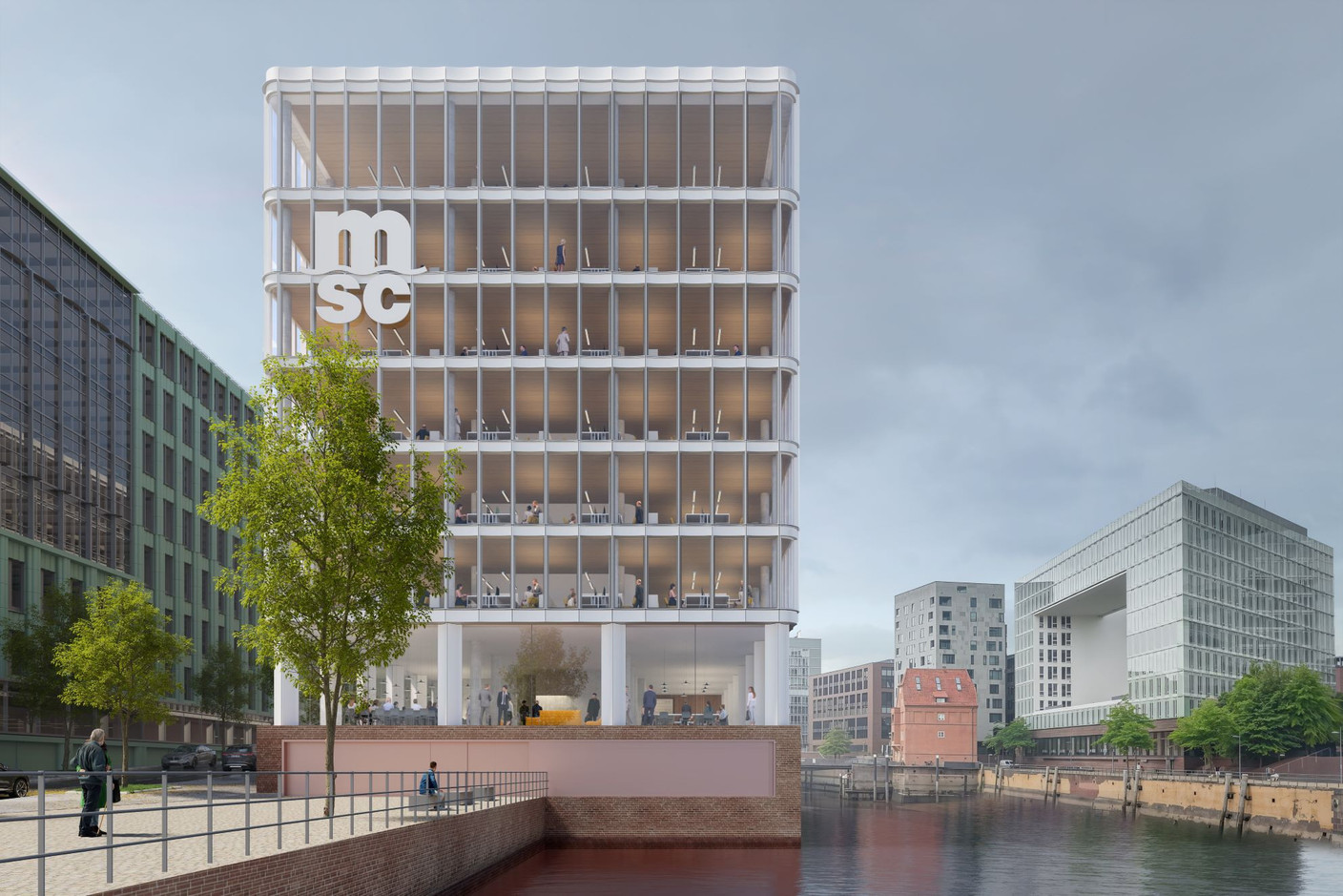 The new building will be constructed at the eastern end of Hamburg’s Hafencity. Illustration: Bloomimages