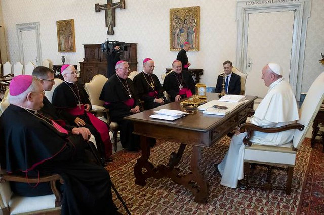 Très vite après les élections européennes, la Comece a été reçue par le pape François. (Photo: Comece)