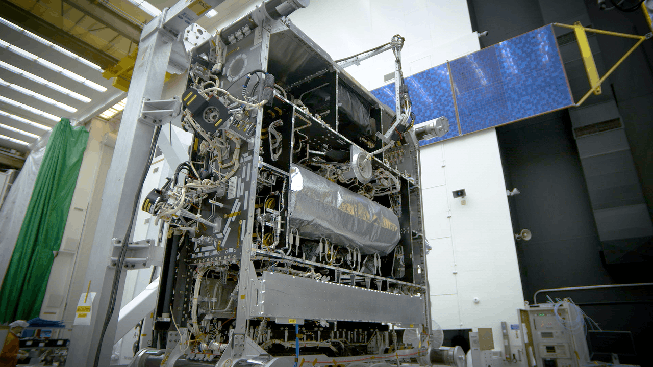 O3b mPOWER satellite hardware was presented at the Boeing high-bay floor in El Segundo, California, on 17 August Photo: Boeing