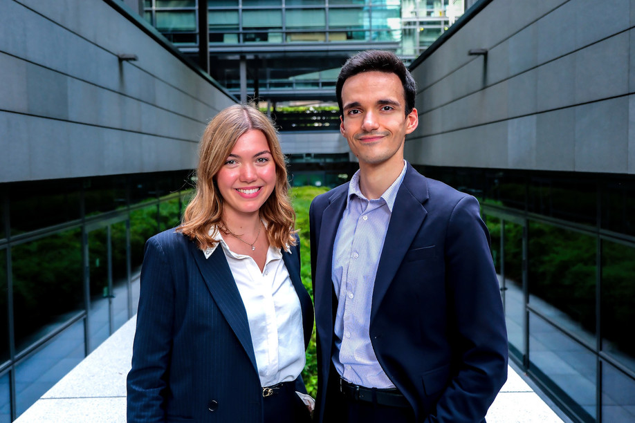 Anne Weyland, newly named vice chair of the Aneld law students association, is doing an LLM at King’s College London. Miguel Ghzal, the group’s new chair, is doing a Master 2 at the Sorbonne. Aneld has roughly 900 members. Photo: Aneld