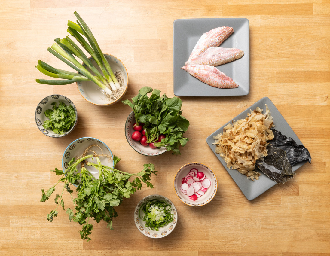 Les ingrédients du miso de rougets. (Photo: Guy Wolff/Maison Moderne)