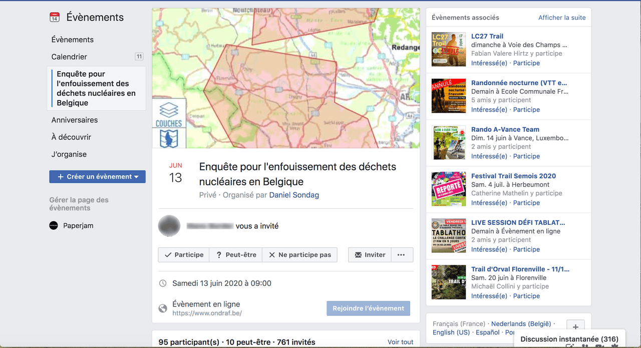 La mobilisation via les réseaux sociaux. (Photo: Capture d’écran)