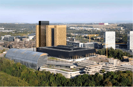 Le siège européen luxembourgeois est menacé, avertissent les organisations syndicales et professionnelles. (Photo: Dominique Perrault Architectes)