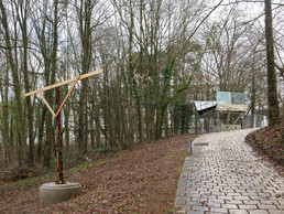 Des gabarits de la passerelle ont été disposés en collaboration avec l’Administration de la nature et des forêts. ((Photo: Romain Girtgen))