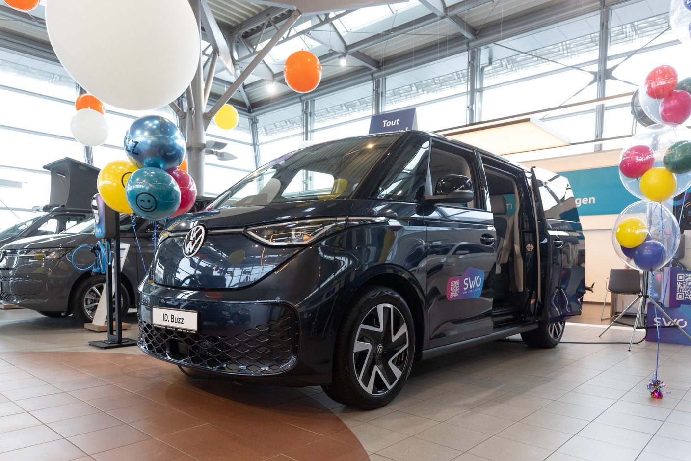 VW Buzz en el concesionario Losch para el Autofestival 2023. (Guy Wolff/Maison Moderne)