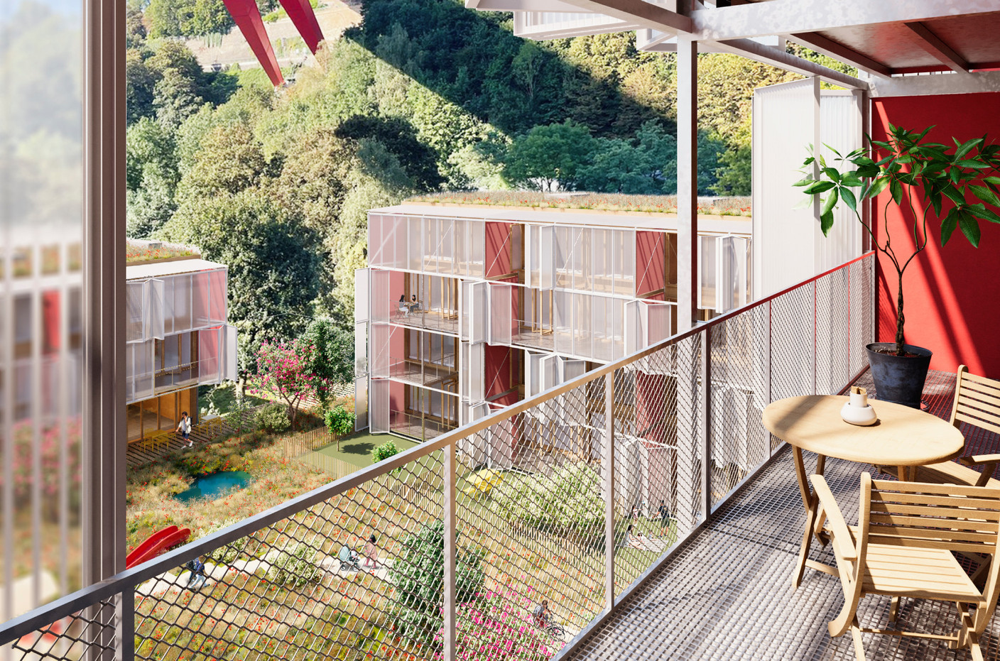 Different vertical and horizontal combinations are possible, giving the opportunity to create small urban complexes. Illustration: BSARC