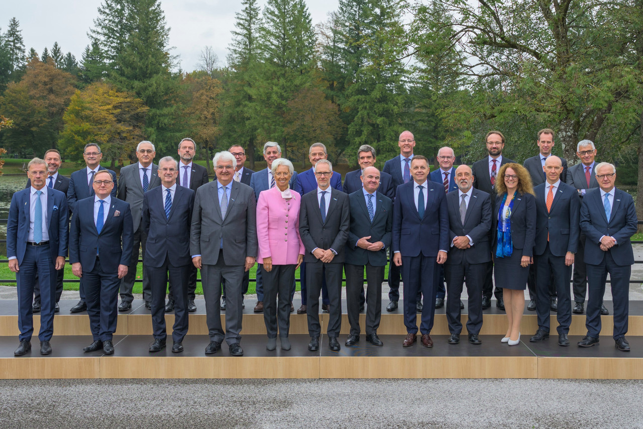 According to the European Central Bank’s December 2024 survey of monetary analysts, most expect a 100bps rate cut by June 2025. Pictured here is the ECB’s governing council, its rate-setting body, during a meeting in Slovenia on 16 October 2024. Photo: Andrej Hanzekovic / European Central Bank