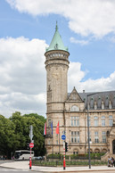 Place de Metz is home to the headquarters of the state savings bank Spuerkeess and the former European Investment Bank HQ. Photo: Marie Russillo