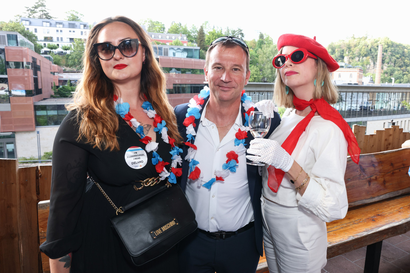 Attendees are seen during the Delano summer party, 13 July 2023. Photo: Marie Russillo/Maison Moderne