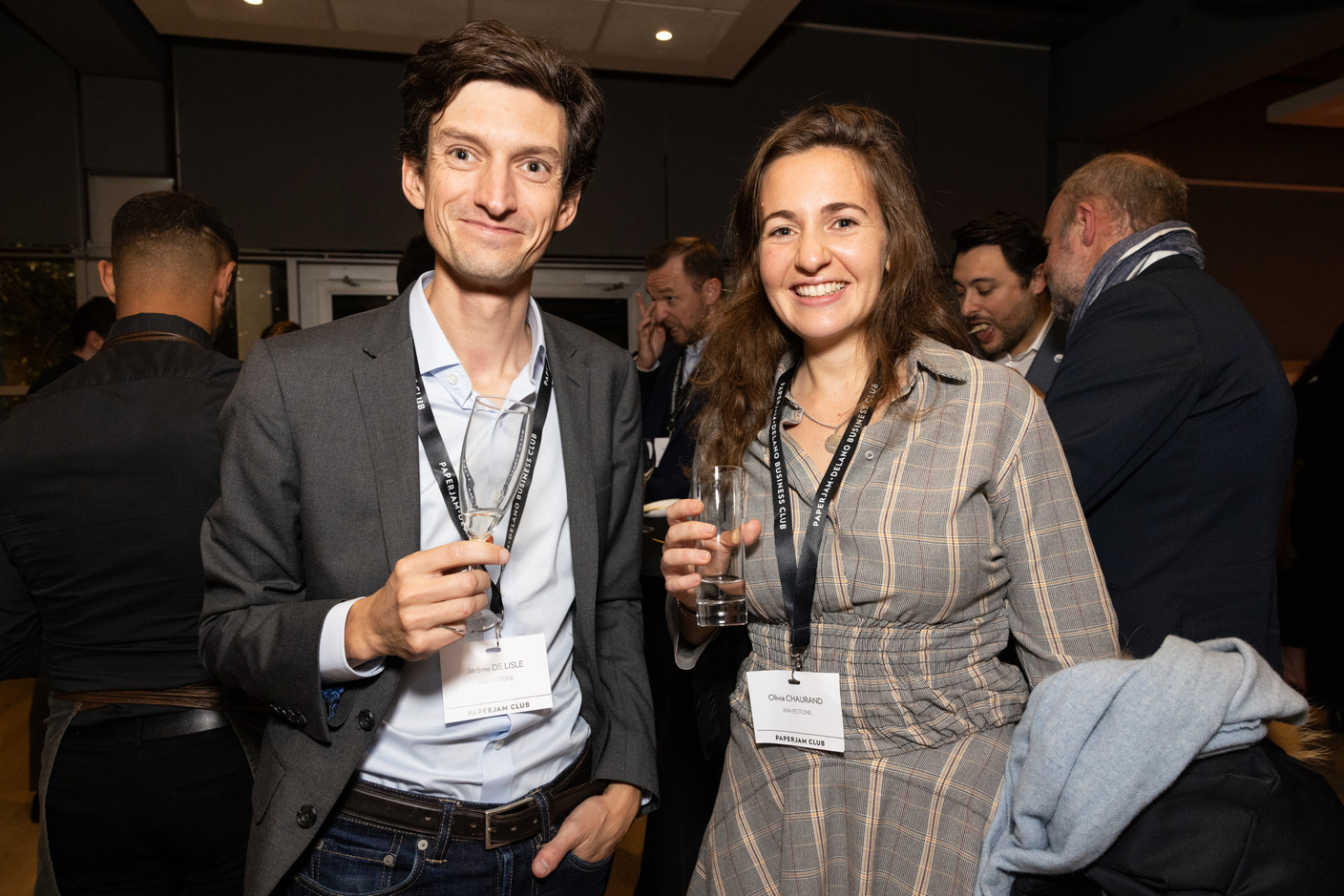 Jérôme de Lisle and Olivia Chaurand (Wavestone) at the Paperjam Club’s 10x6 event on new risks and opportunities, held at Kinepolis Kirchberg, 17 October 2024. Photo: Eva Krins/Maison Moderne