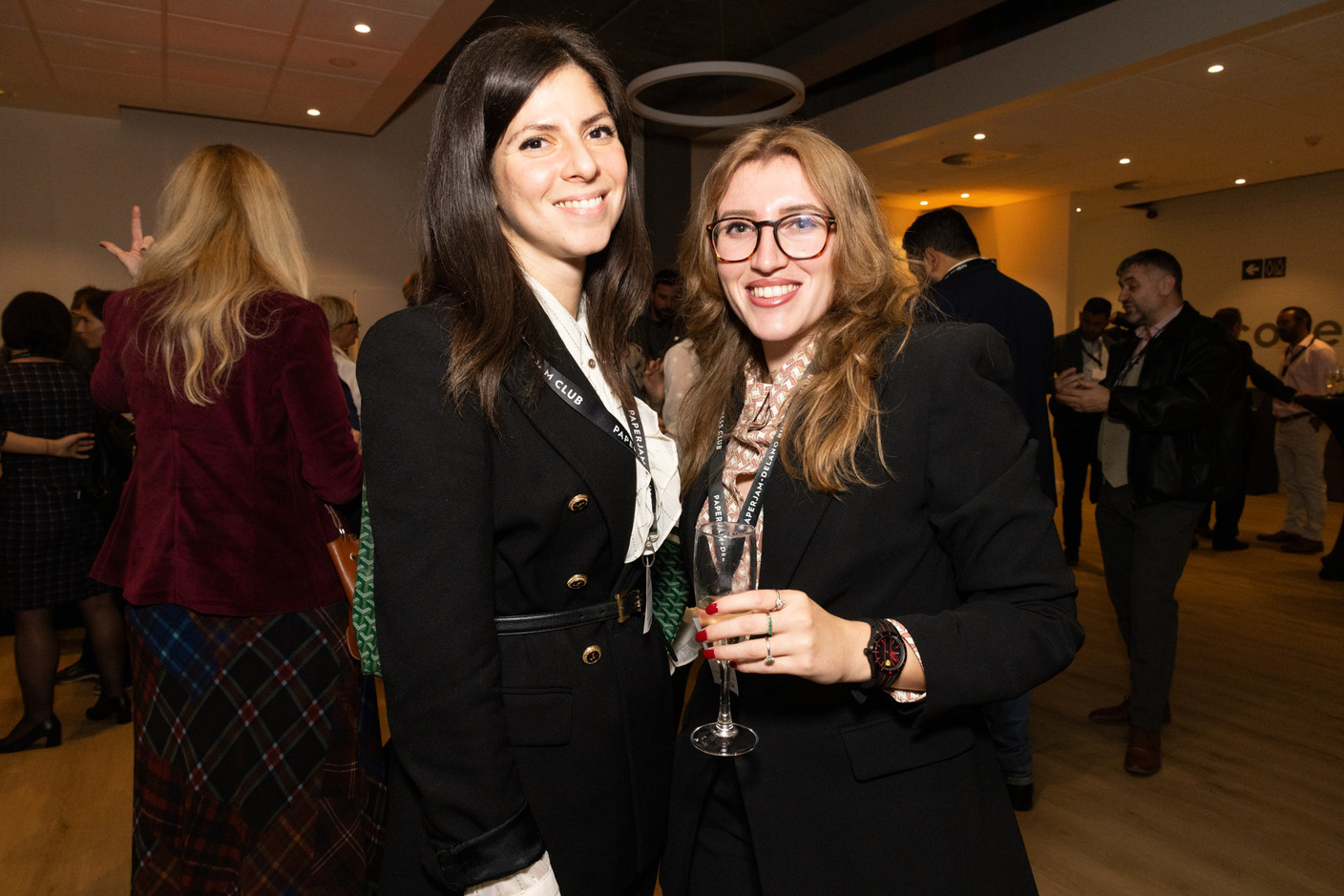 Matilde Micieli (JTC Global AIFM Solutions) and Eleonora Labita (Global Fundrisk) at the Paperjam Club’s 10x6 event on new risks and opportunities, held at Kinepolis Kirchberg, 17 October 2024. Photo: Eva Krins/Maison Moderne