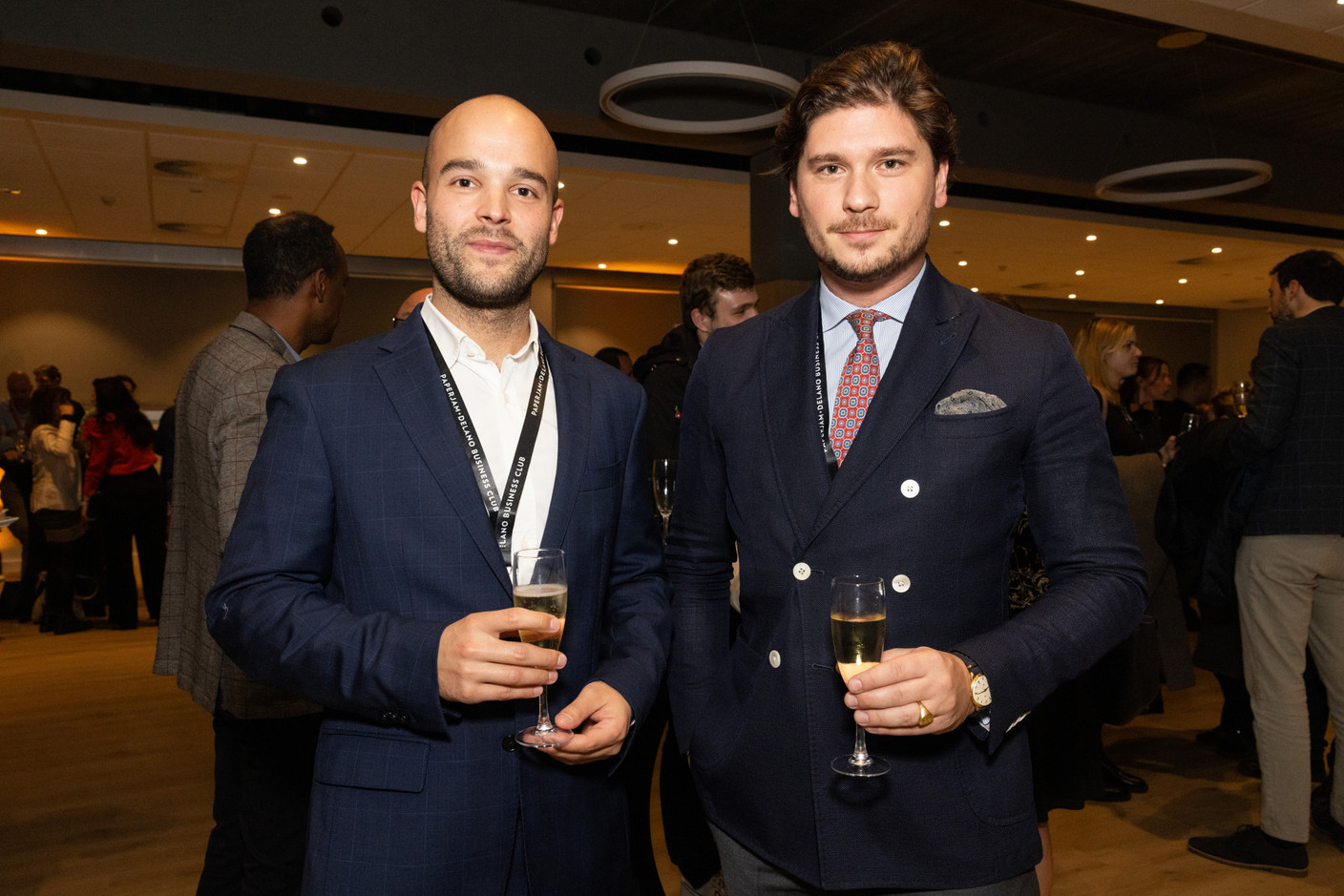 Philippe Bigou (Capcasal) and Victor de Moulins (Clavem) at the Paperjam Club’s 10x6 event on new risks and opportunities, held at Kinepolis Kirchberg, 17 October 2024. Photo: Eva Krins/Maison Moderne