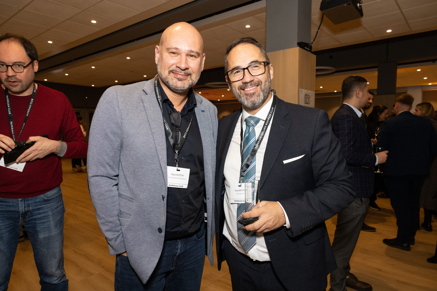 Paul Loutsch (CK Charles Kieffer Group) and Michel Basto (ALBA Groupe) at the Paperjam Club’s 10x6 event on new risks and opportunities, held at Kinepolis Kirchberg, 17 October 2024. Photo: Eva Krins/Maison Moderne