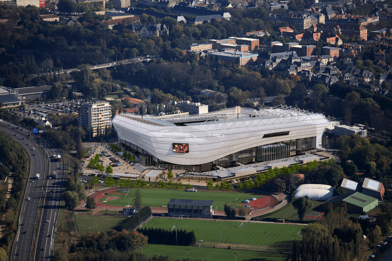 Le stade Saint-Symphorien va être harmonisé au niveau architectural. (Illustration: Fiebiger/Moreno Architecture)