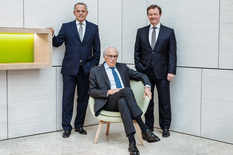 De gauche à droite, Guy Hoffmann, Ernest Cravatte et Yves Biewer. (Photo: Raiffeisen)