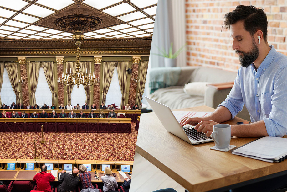 The last bill on telework was adopted unanimously by MPs on Wednesdday (Photos: Maison Moderne, Shutterstock. Editing: Maison Moderne)