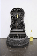 “sHe Is the future” (2018), a sculpture by Serge Ecker, Catherine Lorent and Claudia Passeri, references Marcel Duchamp’s “Fountain” while reclaiming Baroness Elsa von Freytag-Loringhoven’s overlooked role in Dada history. The work is installed at the Biodiversum in the Haff Réimech nature reserve, Remerschen. (Photo: Mudam)
