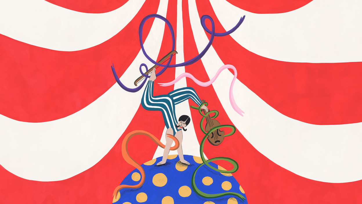 The Familljefestival Circus will take place over the weekend of 26. & 27.04. at the Philharmonie. Illustration: Tara Deacon
