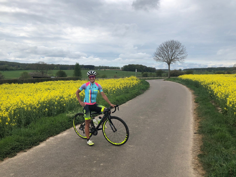 Ina de Visser is pictured on her favourite cycling route in Luxembourg Ina de Visser