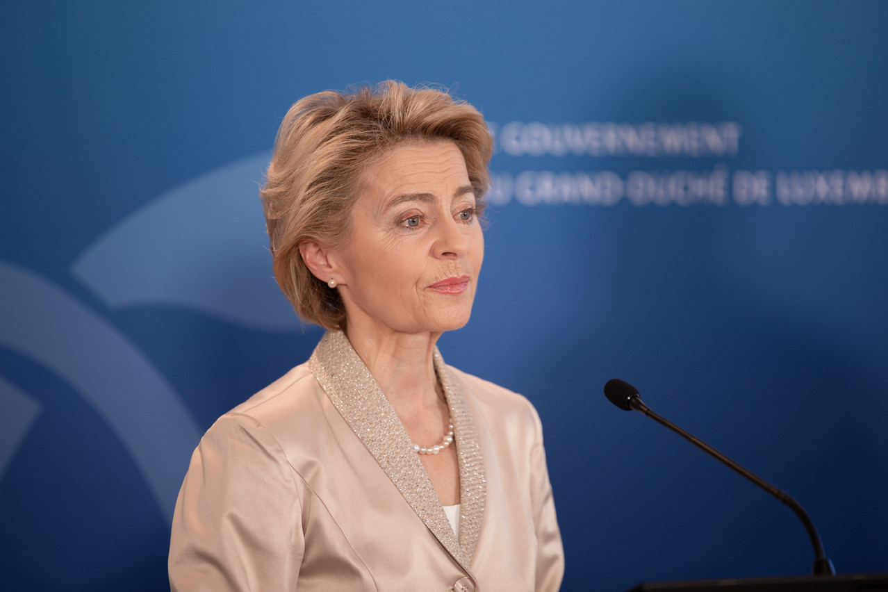 Ursula von der Leyen--pictured here during an official visit to Luxembourg in January 2020--now knows almost all the European commissioners with whom she will be working. The distribution of portfolios can now begin. Photo: Romain Gamba/Maison Moderne (archives)