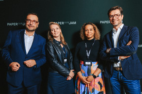 Vincent Lyonnet (Steel Shed), Nora Boissel, Aurore Henri et Dominique Lyonnet (Steel Shed). Photo: Julian Pierrot/Paperjam