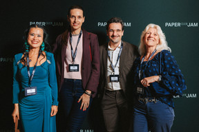 Diane Tea (B-Green), Olga Jeczmyk, William Meyer (Landewyck Tobacco) et Esther Celosse (Return2Career). Photo: Julian Pierrot/Paperjam