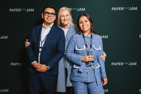 Pablo Moitzheim, Martine Moitzheim et Elena Moitzheim (Optique Moitzheim). Photo: Julian Pierrot/Paperjam