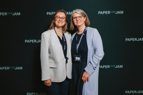 Madeleine Bauer et Marie-Christine Simon (Office Freylinger). Photo: Julian Pierrot/Paperjam