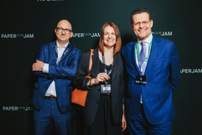 Marco Lippert, Stephanie Tosato (BIL) et Adel Nabhan (Paperjam Club). Photo: Julian Pierrot/Paperjam