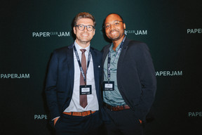 Bruno Van de Vloet (Advisory Key) et Loïc Fébrissy (Atos/Eviden Luxembourg). Photo: Julian Pierrot/Paperjam