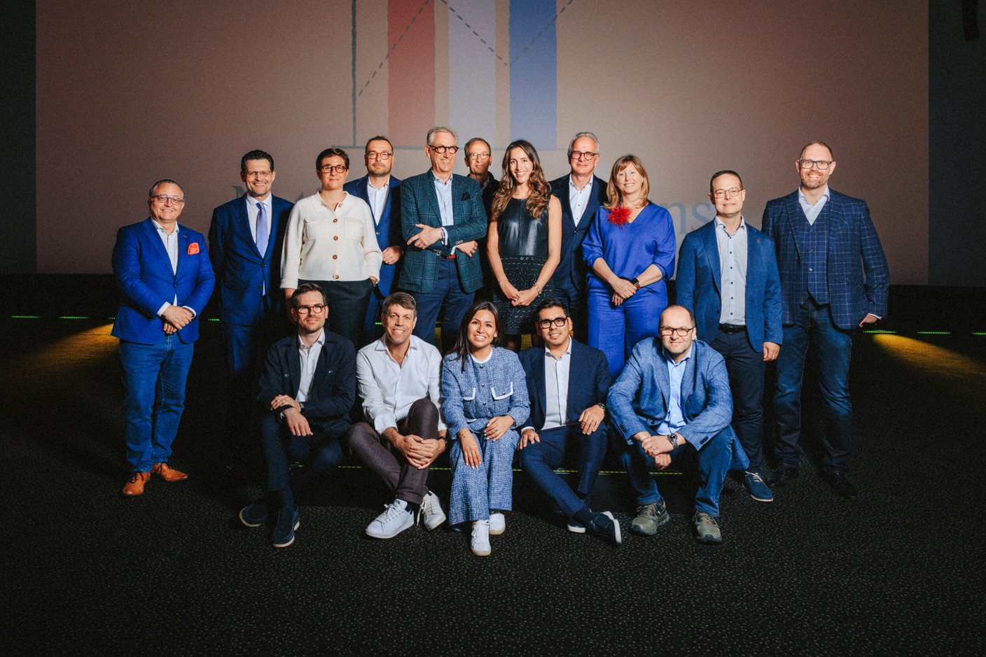 Pedro Castilho (Verbalius), Adel Nabhan (Paperjam Club), Gianna Florio (Flowey), Vincent Lyonnet (Steel Shed), Hans-Jürgen Schmitz (Mangrove Capital Partners), Laurent Loschetter (DSL/Den Atelier), Laura Ferber (Ferber Group), Marc Lauer (Foyer Group), Anne Nickels (Namur), Olivier Laidebeur (Laidebeur & Partners), Jeffrey Dentzer (Bil), Stefano Florio (Flowey), Georges Krombach (Family Business Network), Elena Moitzheim, Pablo Moitzheim (Optique Moitzheim) and Claude Maack (Gradel) Photo: Julian Pierrot/Paperjam