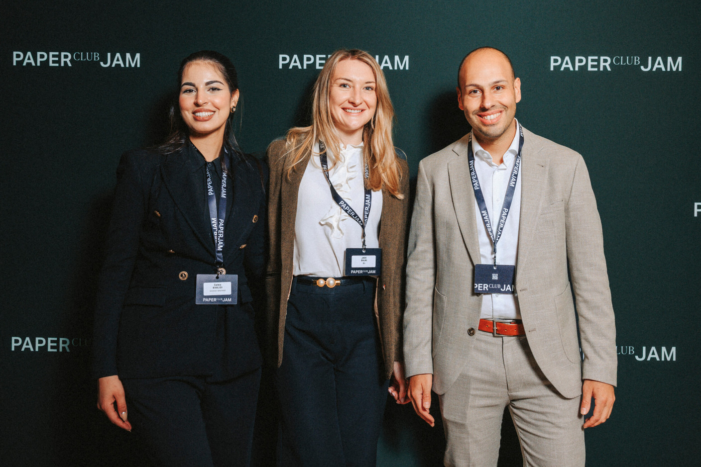 Salma Khalidi (Solution Talenteed), Jade Bajai (BIL) et Giovanni Incardona (JTC Corporate Services). Photo: Julian Pierrot/Paperjam
