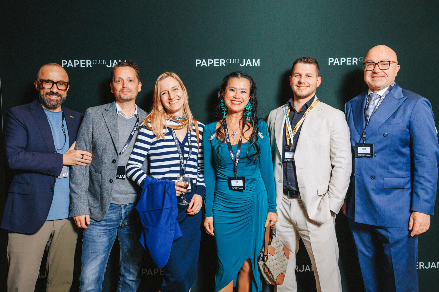 Stephane Di Carlo (EGB Interior Design), Patrick Coelho (Properties Solutions Group) Kinga Schubert (Above Interior), Diane Tea (B-Green), Valentin Morello (Paperjam Club), Denton Lilley (House Dream). Photo: Julian Pierrot/Paperjam