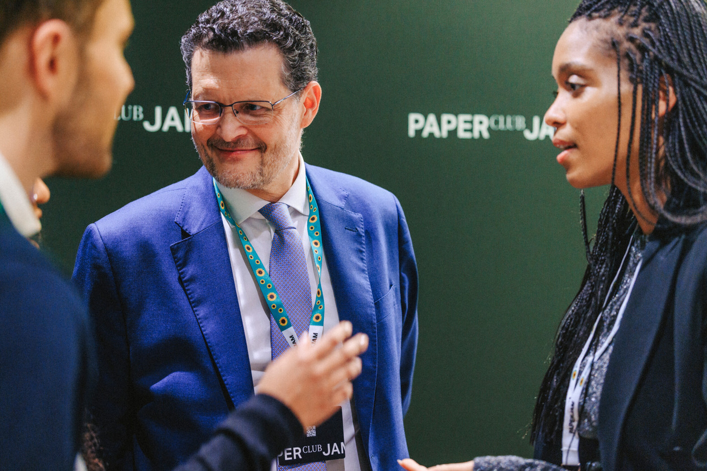 Adel Nabhan (Paperjam Club) et Jana Degrott (Real Impact Hub). Photo: Julian Pierrot/Paperjam