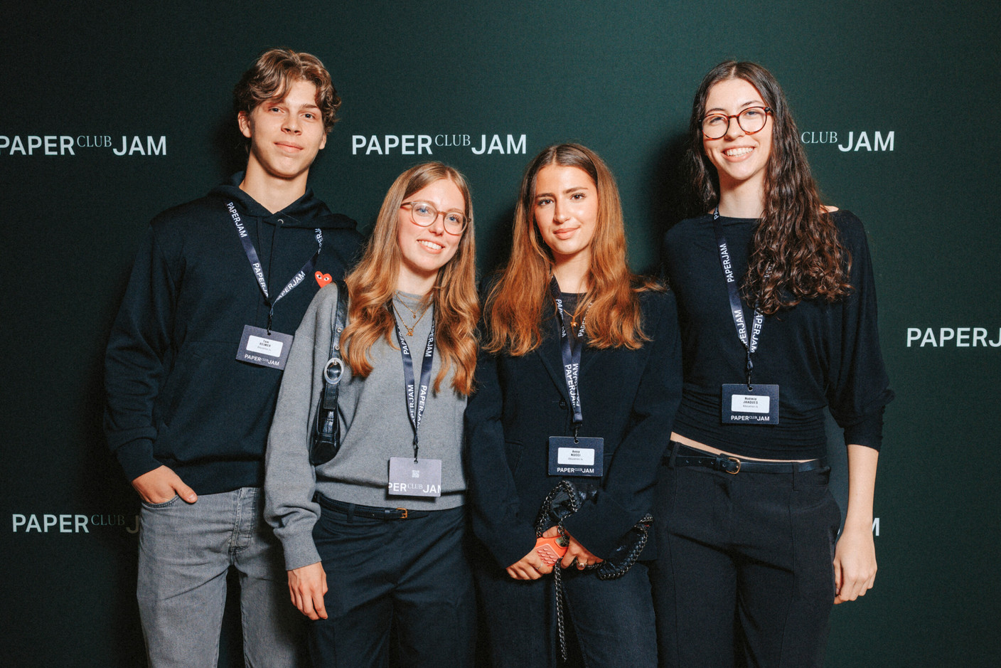 Tom Reimer, Emma Worré, Anna Nucci et Noémie Jaaques 
(Education.lu). Photo: Julian Pierrot/Paperjam