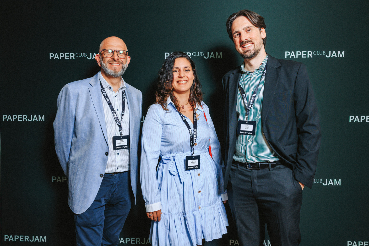Daniel Herman (LUXMOTOR by STEVENY), Chloé Desenfans (Control C) et Malo Olivier (Voca-lux). Photo: Julian Pierrot/Paperjam