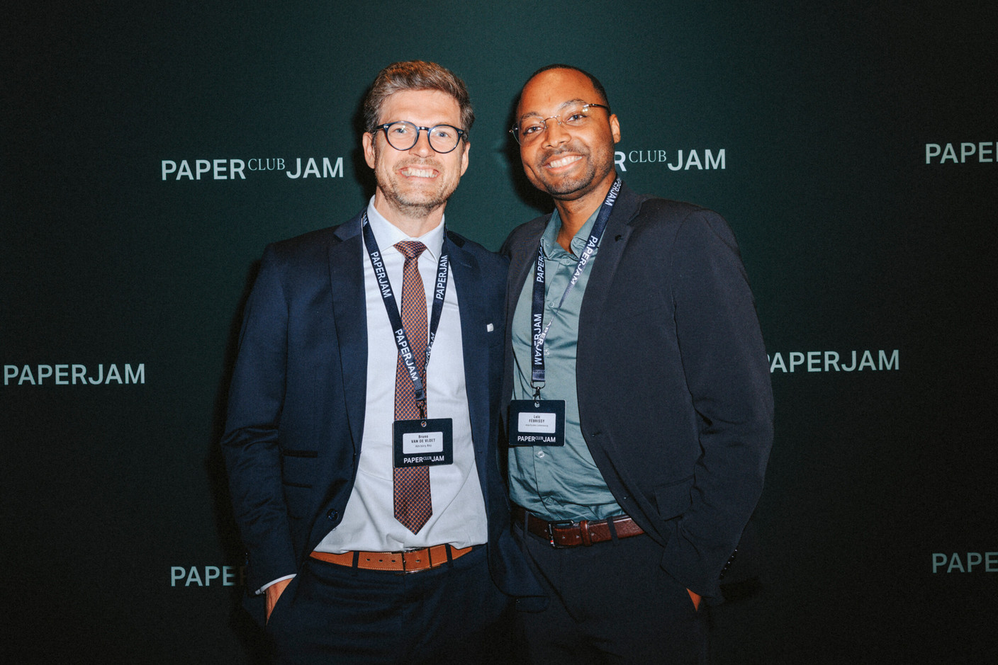 Bruno Van de Vloet (Advisory Key) et Loïc Fébrissy (Atos/Eviden Luxembourg). Photo: Julian Pierrot/Paperjam