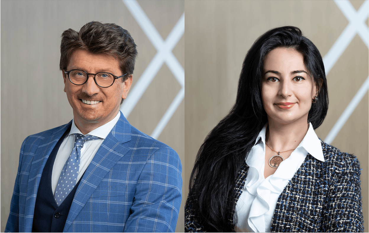 Laurent Gayet, Deputy CEO, et Chiraz Karoui, juriste, docteur en droit chez AXA Wealth Europe (Photo: AXA Wealth Europe)