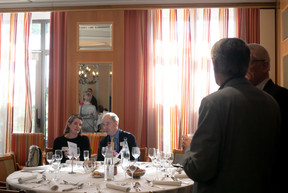 The chairs' table at the Impact Luxembourg lunch event, hosted by the British Chamber of Commerce on 21 February 2023 at the Hotel Parc Belair. Photo: Matic Zorman / Maison Moderne