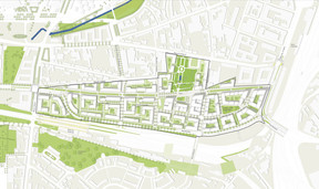 Le nouveau quartier sera desservi par le tram. (Illustration: GIE Nei Hollerich)