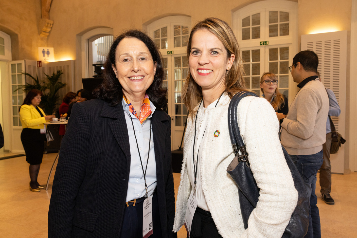 Maria Löwenbruck at Union Investment Luxembourg and Claudia Dambax at Innpact seen during Luxflag Sustainable Investment Week, 22 October 2024. Photo: Eva Krins/Maison Moderne