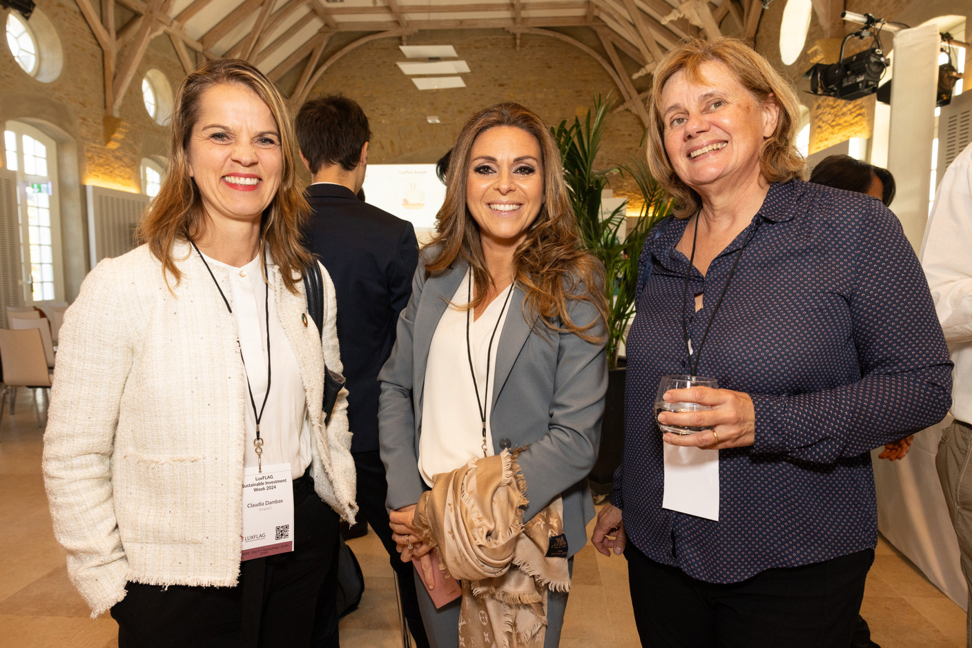 Claudia Dambax at Innpact, Enrica Pellegrini and Christine Panier at Luxflag Sustainable Investment Week, 22 October 2024. Photo: Eva Krins/Maison Moderne
