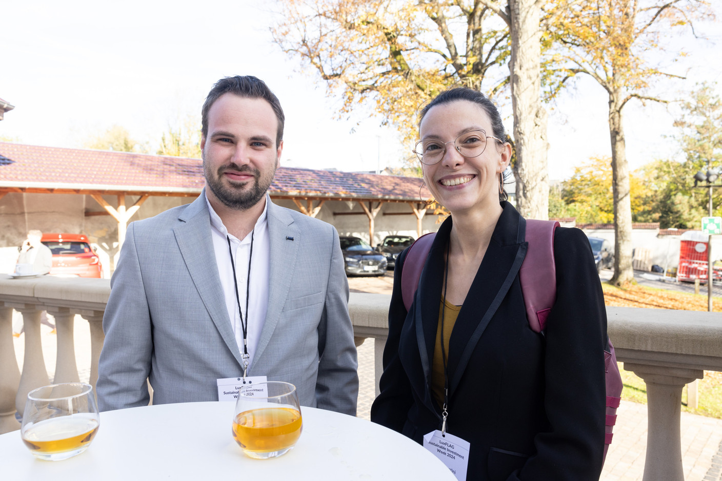 Alexis Tabary at Addvntur and Julia Caratini at Cap Entreprendre, seen at Luxflag Sustainable Investment Week, 22 October 2024. Photo: Eva Krins/Maison Moderne
