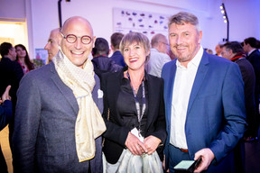 Vincent Bechet (Inowai), Nathalie De Smedt et Philippe Emond (Bilia-Emond) ((Photo: Jan Hanrion/Maison Moderne))
