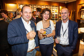 Andrea Prencipe (IT Investor Services), Sara Konjevic (Boggi Milano) et Alessandro Di Roberto (IT Investor Services) ((Photo: Jan Hanrion/Maison Moderne))